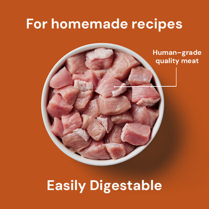 Just Raw Turkey 500g: Perfect for homemade canine meals, human-grade quality, and easily digestible recipes.