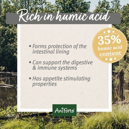 Aniforte Mineral Moor Mud 300g is rich in humic acid (35%) for digestive support and immune benefits.